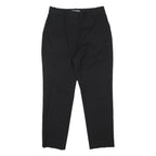 REISS Womens Wool Blend Black Regular Fit Trousers W29 L26 Classic Zip