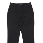 REISS Womens Wool Blend Black Regular Fit Trousers W29 L26 Classic Zip