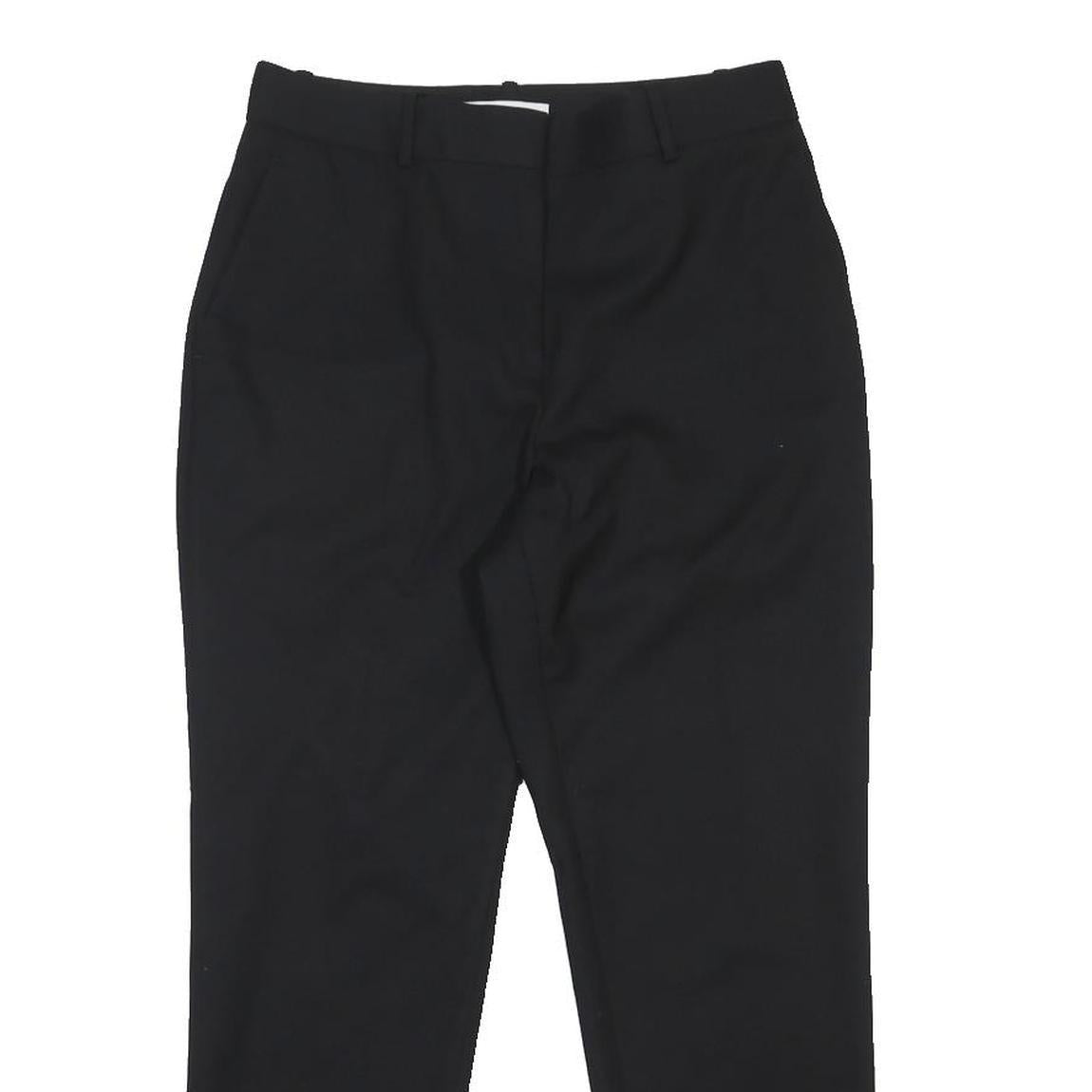 REISS Womens Wool Blend Black Regular Fit Trousers W29 L26 Classic Zip