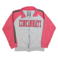 CAMPUS HERITAGE Mens Grey & Red Cincinnati Track Jacket L Cotton Blend Jersey