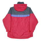 COLUMBIA Mens Red & Grey Outdoor Jacket XL Polyester Colourblock Zip Hooded