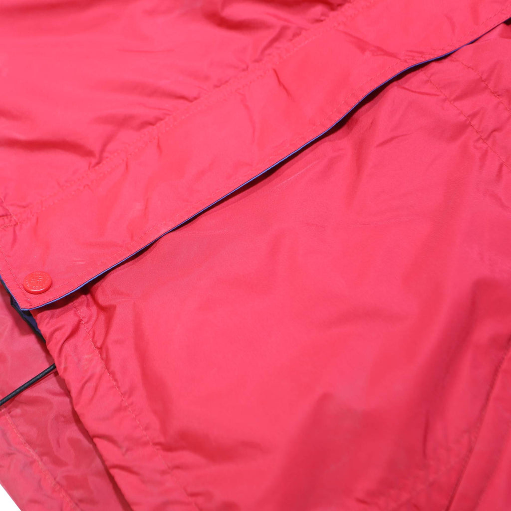 COLUMBIA Mens Red & Grey Outdoor Jacket XL Polyester Colourblock Zip Hooded