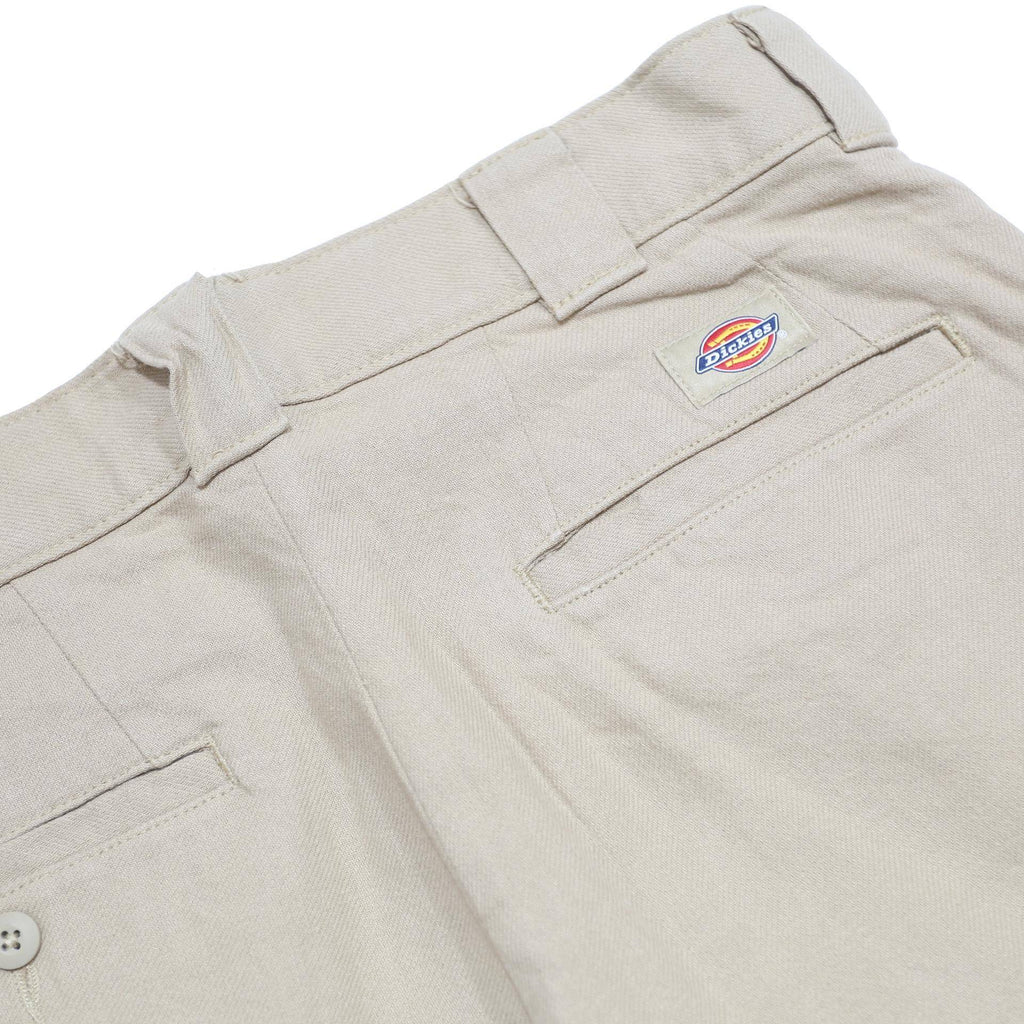 DICKIES Mens Cotton Beige Regular Straight Trousers W32 L32 Classic Workwear