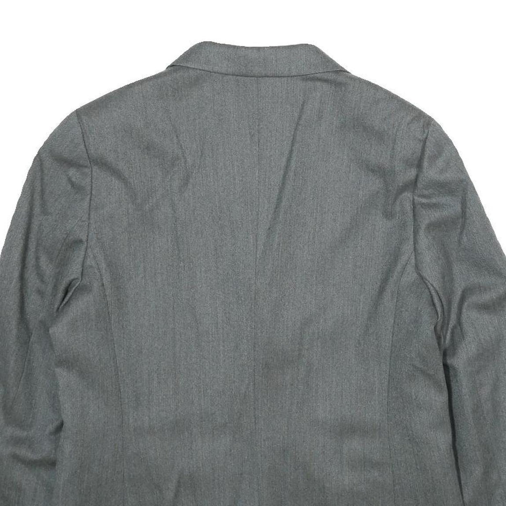 MARELLA Womens Grey Wool Classic Button Jacket UK 14 Tailored Plain Formal