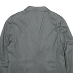 MARELLA Womens Grey Wool Classic Button Jacket UK 14 Tailored Plain Formal