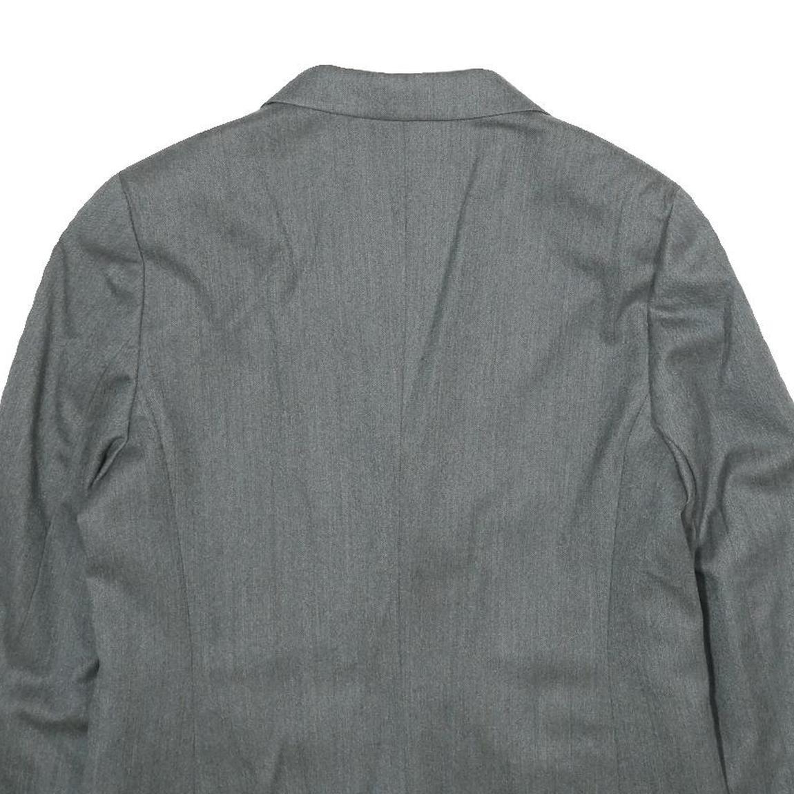 MARELLA Womens Grey Wool Classic Button Jacket UK 14 Tailored Plain Formal