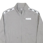 PUMA Mens Grey Jacket XL Cotton Blend Zip Stripe Track Sports Casual