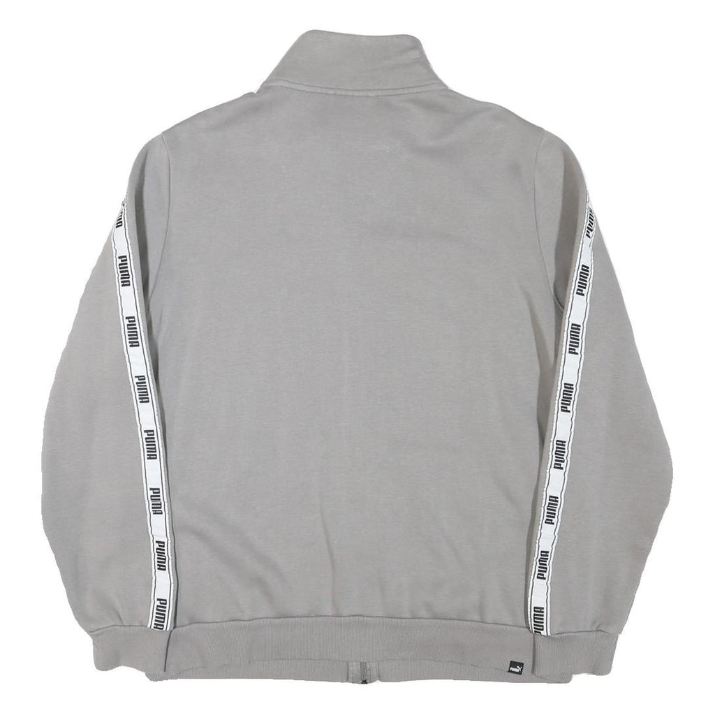 PUMA Mens Grey Jacket XL Cotton Blend Zip Stripe Track Sports Casual