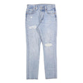 LEVI'S 501S Womens Jeans Blue Regular Straight Denim Light W25 L28 Distressed