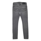 LEVI'S 519 Mens Slim Grey Denim Raw Jeans W30 L30 Button Closure Skinny Fit