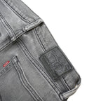 LEVI'S 519 Mens Slim Grey Denim Raw Jeans W30 L30 Button Closure Skinny Fit