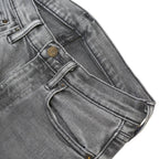 LEVI'S 519 Mens Slim Grey Denim Raw Jeans W30 L30 Button Closure Skinny Fit