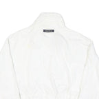 NAUTICA Mens White Cotton Blend Jacket M Plain Zip Casual Lightweight