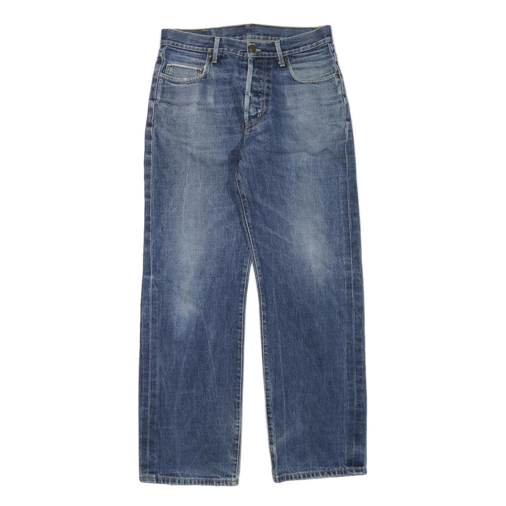 DICKIES Mens Jeans Blue Regular Straight Denim Medium W32 L32 Classic Zip