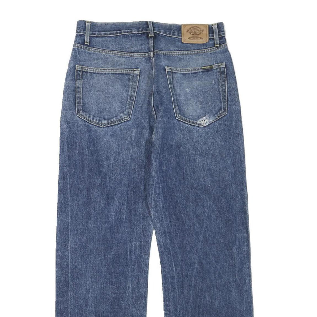 DICKIES Mens Jeans Blue Regular Straight Denim Medium W32 L32 Classic Zip
