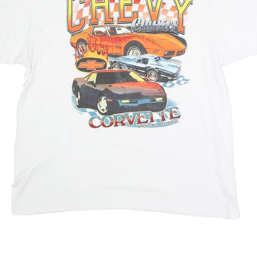 CHEMISTRY Mens White Chevy Classics Graphic T-Shirt XL Short Sleeve Crew Neck