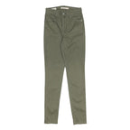 LEVI'S Womens Slim Fit Green Cotton Blend Slim Leg Trousers W25 L28 Stretch