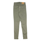 LEVI'S Womens Slim Fit Green Cotton Blend Slim Leg Trousers W25 L28 Stretch