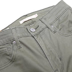 LEVI'S Womens Slim Fit Green Cotton Blend Slim Leg Trousers W25 L28 Stretch