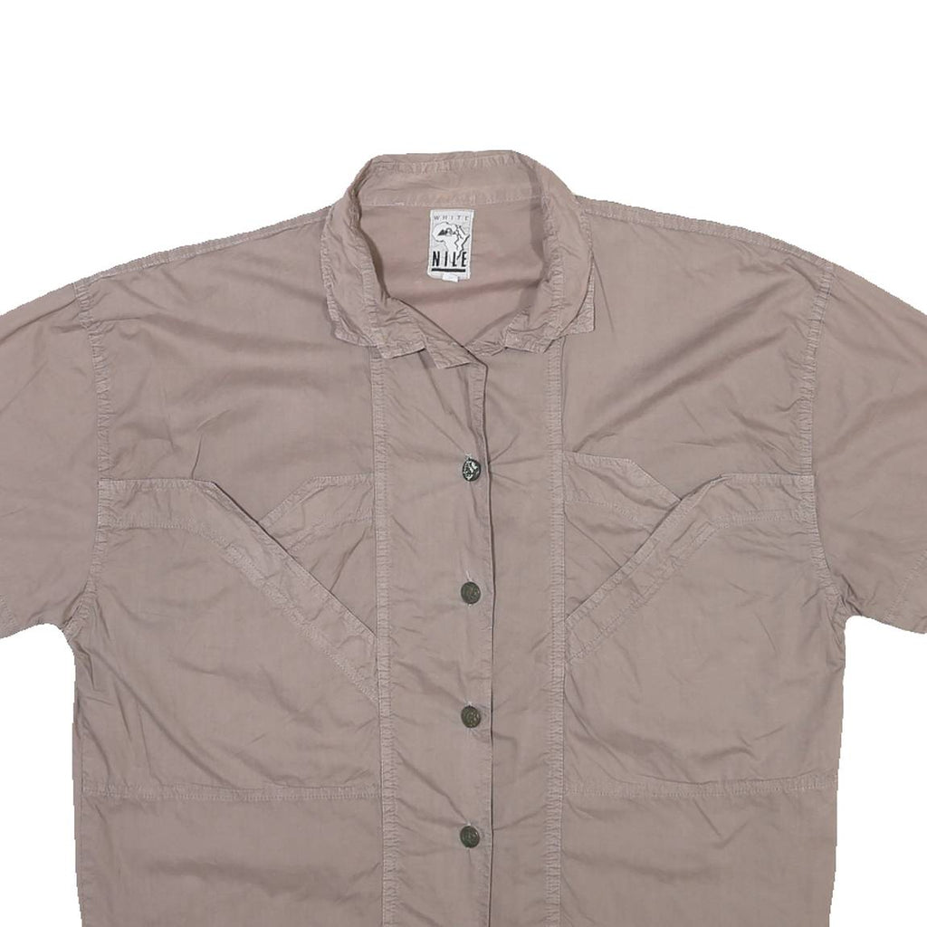 WHITE NILE Womens Beige Shirt L Polyester Blend Casual Button-Up Summer Top