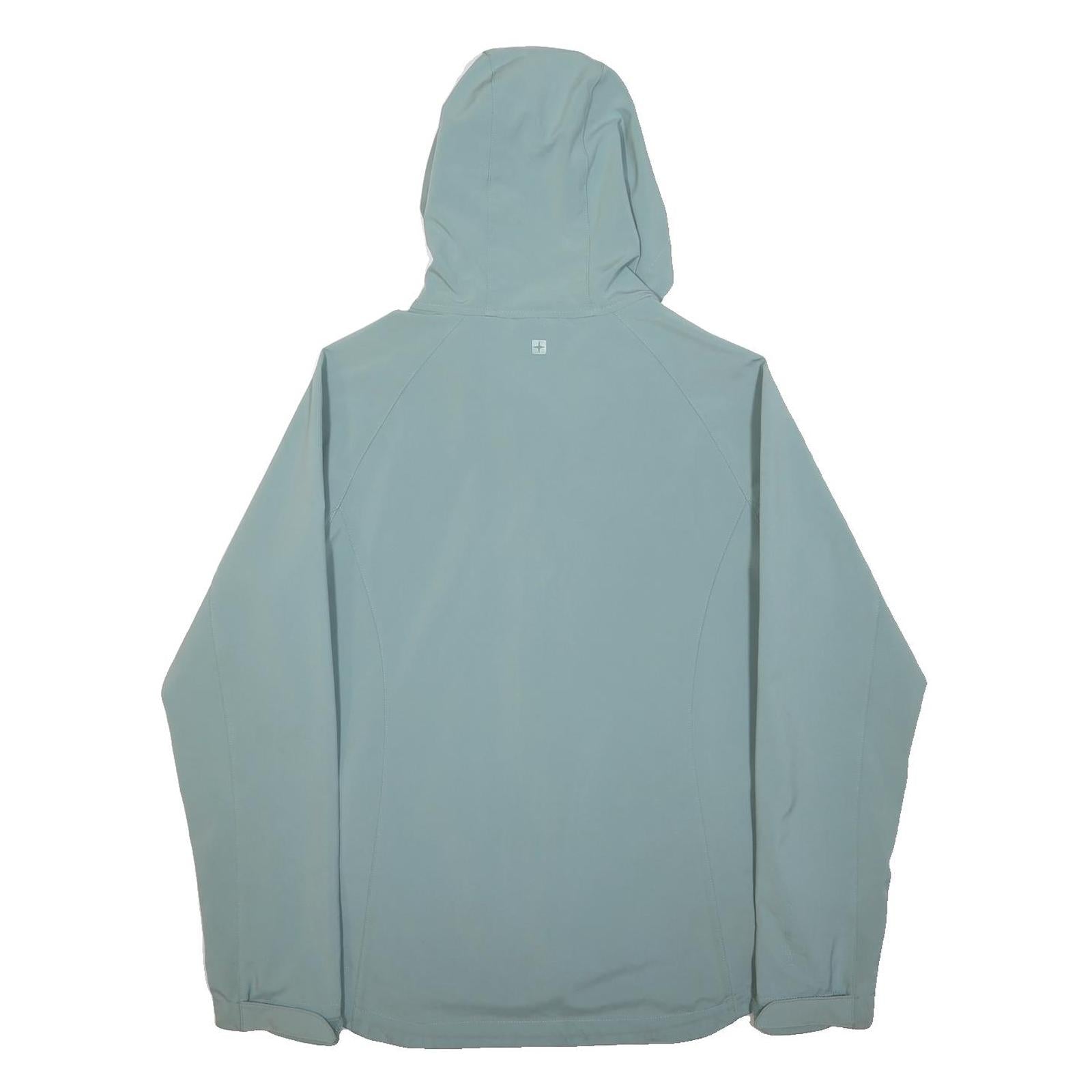MOUNTAIN WAREHOUSE Womens Blue Hooded Zip Jacket Polyester UK 14 Outdoor