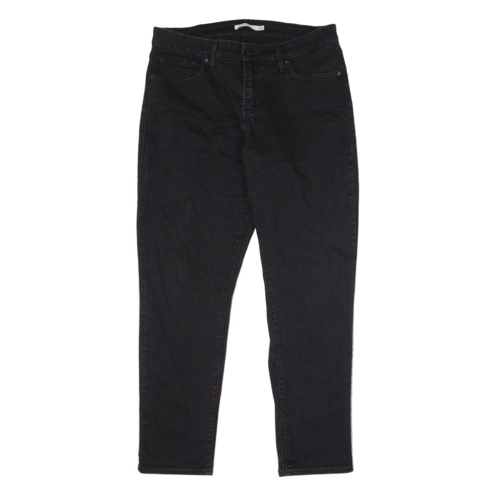 LEVI'S 316 Shaping Womens Jeans Black Regular Skinny Stone Wash W34 L30
