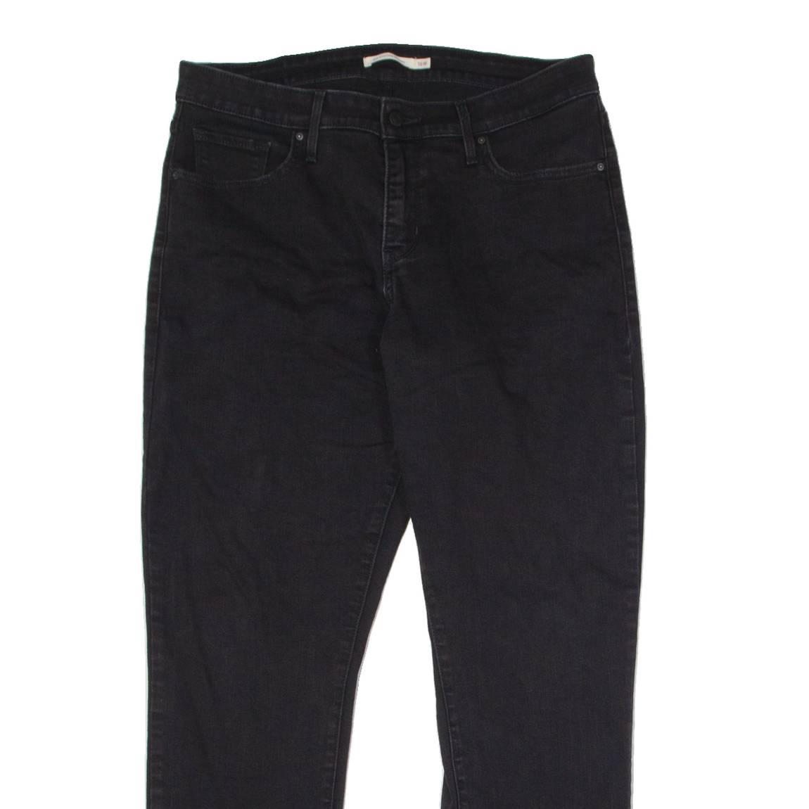 LEVI'S 316 Shaping Womens Jeans Black Regular Skinny Stone Wash W34 L30