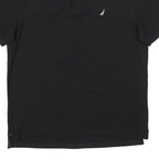 NAUTICA Mens Black Cotton Blend Polo Shirt XL Short Sleeve Plain Classic