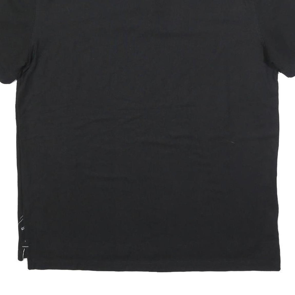 NAUTICA Mens Black Cotton Blend Polo Shirt XL Short Sleeve Plain Classic