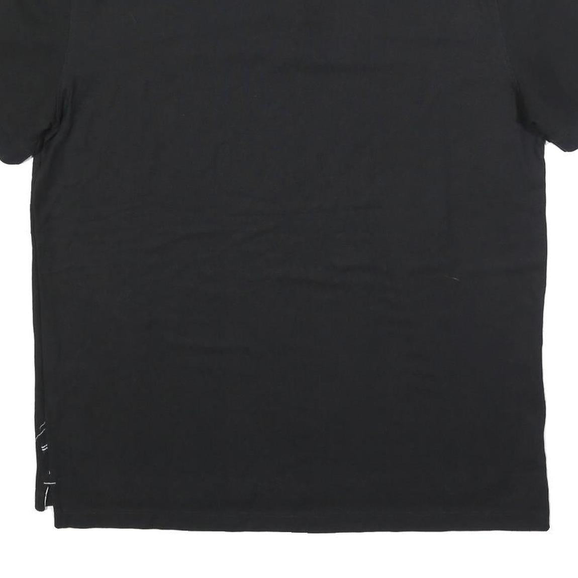 NAUTICA Mens Black Cotton Blend Polo Shirt XL Short Sleeve Plain Classic