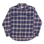 JACHS Mens Blue & Red Plaid Shirt 2XL Cotton Blend Long Sleeve Casual