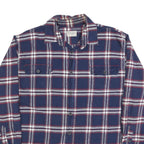 JACHS Mens Blue & Red Plaid Shirt 2XL Cotton Blend Long Sleeve Casual