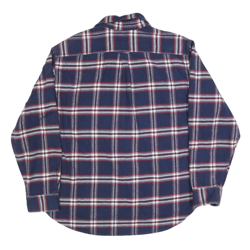 JACHS Mens Blue & Red Plaid Shirt 2XL Cotton Blend Long Sleeve Casual