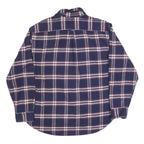 JACHS Mens Blue & Red Plaid Shirt 2XL Cotton Blend Long Sleeve Casual