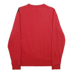 WRANGLER Mens Red & Black Logo Crew Neck Sweatshirt L Cotton Blend Casual