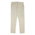 CARHARTT Mens Beige Cotton Blend Slim Straight Leg Trousers W32 L32 Workwear