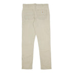 CARHARTT Mens Beige Cotton Blend Slim Straight Leg Trousers W32 L32 Workwear