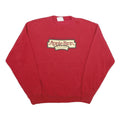 LEE Mens Red Apple Farm Cotton Blend Crew Neck L Sweatshirt Pullover Casual