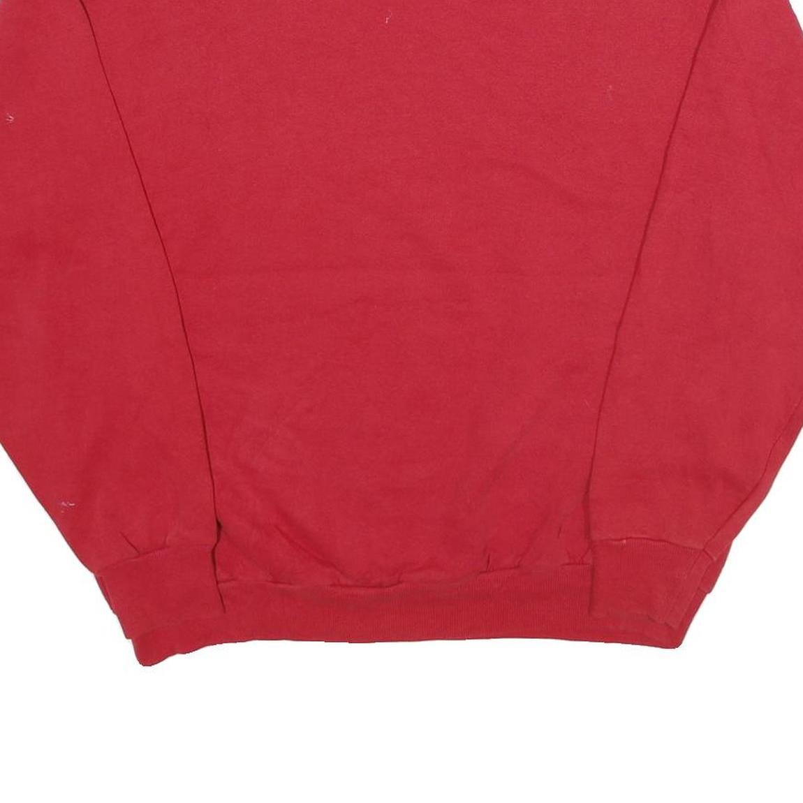LEE Mens Red Apple Farm Cotton Blend Crew Neck L Sweatshirt Pullover Casual