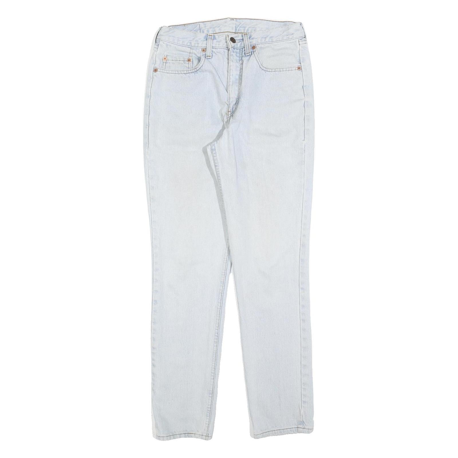 LEVI'S Womens Slim Light Blue Denim Jeans W26 L30 Classic Zip Cotton Blend