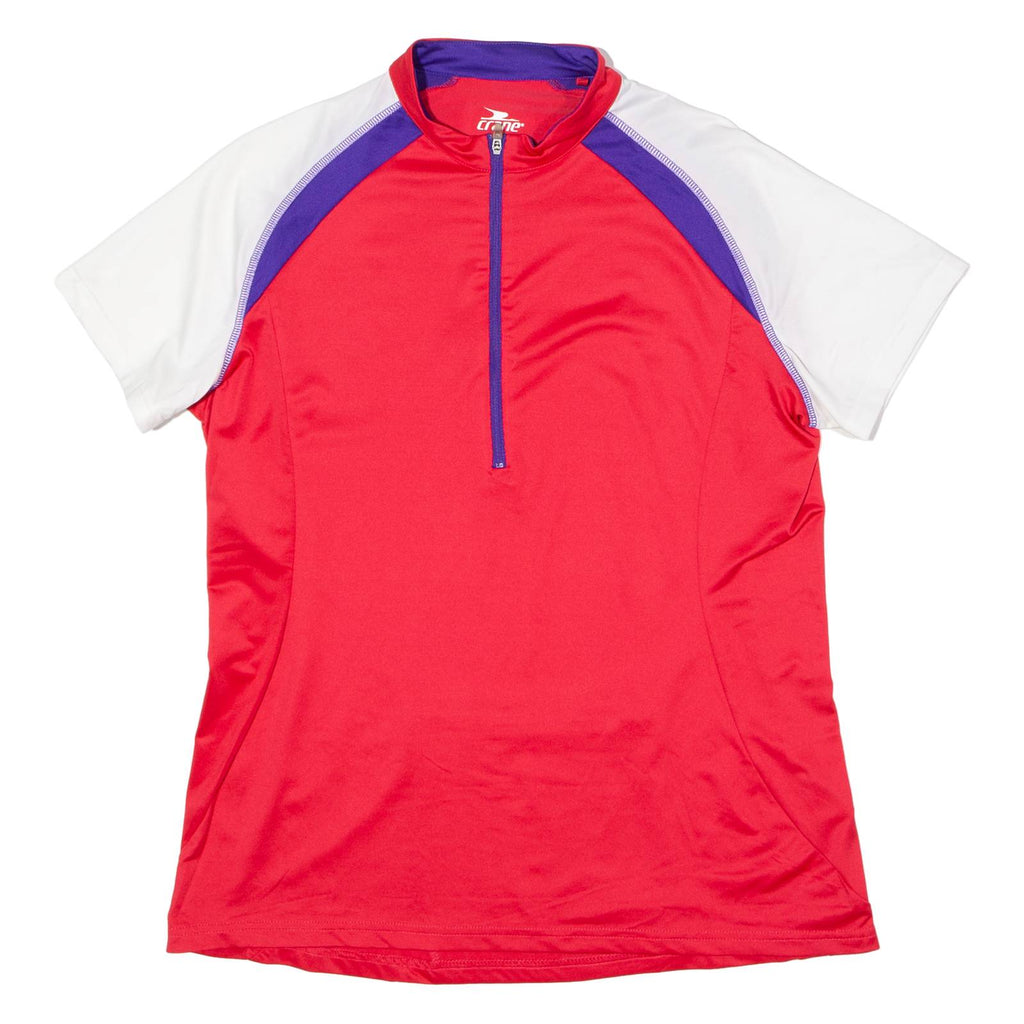 CRANE Cycling Mens Jersey Red 1/2 Zip XL