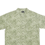 HAGGAR Mens Green Printed Shirt XL Casual Summer Button Front Tropical