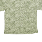 HAGGAR Mens Green Printed Shirt XL Casual Summer Button Front Tropical