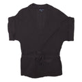 GAP Womens Black Plain Cotton Blend Wrap Jumper S Knitwear Lightweight Stylish