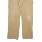 DICKIES Mens Cotton Blend Beige Regular Fit Straight Leg Trousers W36 L30