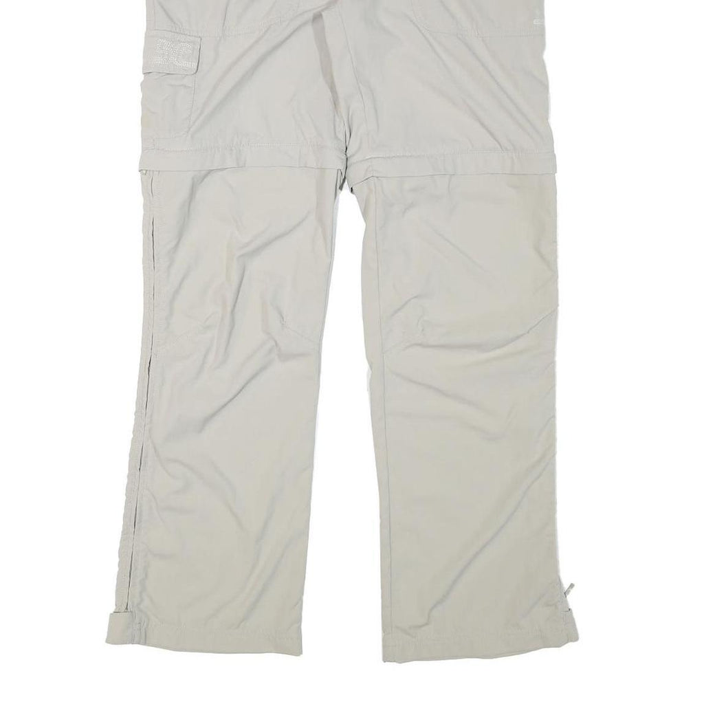 SALEWA Womens Regular Fit Beige Polyester Blend Zip Trousers W29 L31 Outdoor