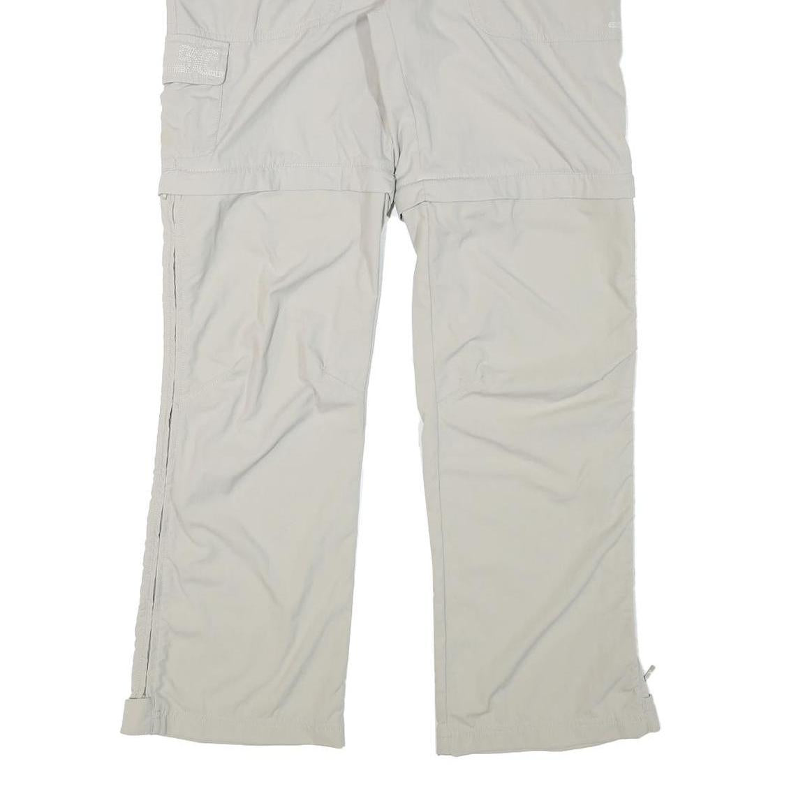 SALEWA Womens Regular Fit Beige Polyester Blend Zip Trousers W29 L31 Outdoor