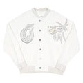 DESIGUAL Mens White Cotton Button Jacket M Plain Nature Print Casual Stylish