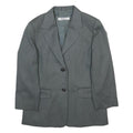 MARELLA Womens Grey Wool Button Jacket UK 14 Tailored Classic Formal