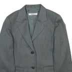 MARELLA Womens Grey Wool Button Jacket UK 14 Tailored Classic Formal